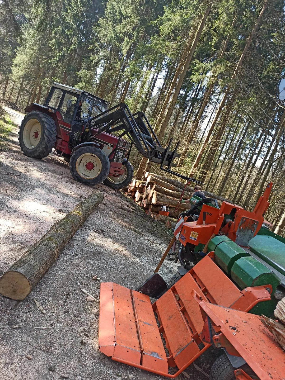 Sägespaltautomat im Einsatz